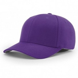 Baseball Caps 185 Twill R-Flex Blank Baseball Cap FIT HAT - Purple - CT1873N6XN0 $17.18