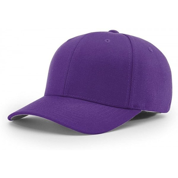 Baseball Caps 185 Twill R-Flex Blank Baseball Cap FIT HAT - Purple - CT1873N6XN0 $11.30