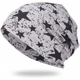 Skullies & Beanies New Style Star Warm Crochet Winter Knit Ski Beanie Skull Slouchy Caps Hat for Men Women (Gray) - Gray - CH...