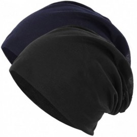 Skullies & Beanies 2pcs Unisex Slouchy Beanie Hats Skull Cap Baggy Beanie for Men Women - 2pcs B - CZ187NW40LR $8.85