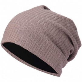 Skullies & Beanies Stylish Warm Hat Hip Hop Women Men Solid Color Baggy Beanie Cap Casual Stretch Autumn Dance Hat - Light Kh...