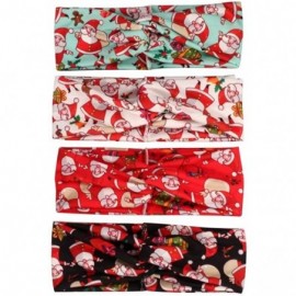 Headbands Knotted Headbands Christmas Headband - 4pack/red+black+white+green christmas headbands - CX18Y2XTRRD $15.51