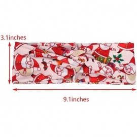 Headbands Knotted Headbands Christmas Headband - 4pack/red+black+white+green christmas headbands - CX18Y2XTRRD $15.51