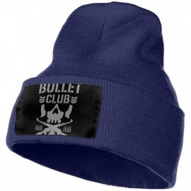 Skullies & Beanies Women & Men Bullet Club Winter Warm Beanie Hats Stretch Skull Ski Knit Hat Cap - Navy - CI18MGDSTCE $30.97