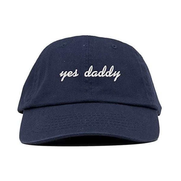 Baseball Caps Yes Daddy Embroidered Low Profile Deluxe Cotton Cap Dad Hat - Vc300_navy - CN18OE0KWM0 $18.80