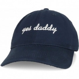 Baseball Caps Yes Daddy Embroidered Low Profile Deluxe Cotton Cap Dad Hat - Vc300_navy - CN18OE0KWM0 $18.80