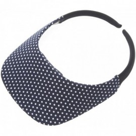 Visors Original Size Print Sport Sun Visor - White Dot on Navy - C812E3BEWIJ $17.01