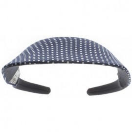 Visors Original Size Print Sport Sun Visor - White Dot on Navy - C812E3BEWIJ $17.01