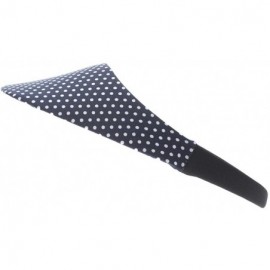 Visors Original Size Print Sport Sun Visor - White Dot on Navy - C812E3BEWIJ $17.01