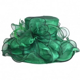 Sun Hats Women's Church Kentucky Derby Cap British Tea Party Wedding Hat - Floral-green - CT17YKA99YM $21.85