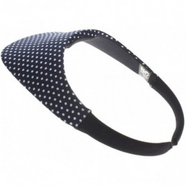 Visors Original Size Print Sport Sun Visor - White Dot on Navy - C812E3BEWIJ $17.01