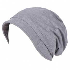 Headbands Chemo Headwear Turbans For Women Long Hair Head Scarf Pre Tied Headwraps Cancer Hats(Gray) - Gray - CW18S85W3GZ $12.23