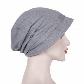 Headbands Chemo Headwear Turbans For Women Long Hair Head Scarf Pre Tied Headwraps Cancer Hats(Gray) - Gray - CW18S85W3GZ $12.23