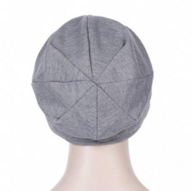 Headbands Chemo Headwear Turbans For Women Long Hair Head Scarf Pre Tied Headwraps Cancer Hats(Gray) - Gray - CW18S85W3GZ $12.23