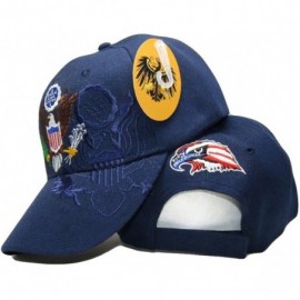 Skullies & Beanies United States President Presidential Seal Dark Blue Shadow Embroidered Cap Hat - C718DLQQMRU $12.87