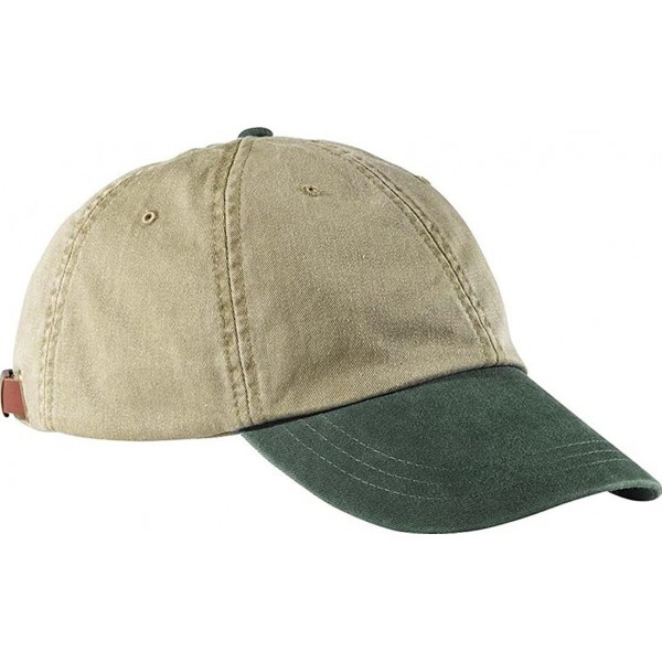 Baseball Caps Two-Tone Khaki Optimum Cap LP102 - Khaki/ Forest Green_One - CB119MULMWV $12.62