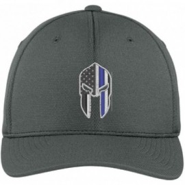 Baseball Caps Embroidered Thin Blue Line Spartan American Flag Black Flexfit Flex Fit Baseball Hat - Dark Gray - C018E4Z9QY9 ...