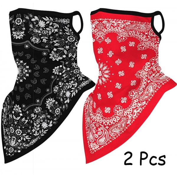 Balaclavas Face Bandana Ear Loops Face Rave Balaclava Scarf Neck Gaiters for Dust Wind UV Sun Motorcycle Mask Men and Women -...