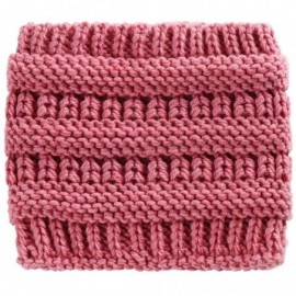 Skullies & Beanies Unisex Fashion Bun Ponytail Soft Stretch Winter Beanie Tail Hat Hats & Caps - Light Pink - CD1920RS8EA $16.03