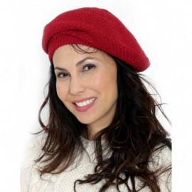 Berets 100% Pure Alpaca Knit Beret - Soft Slouchy Style Tam for Women - Dark Chocolate - CI1287AV8T7 $45.98