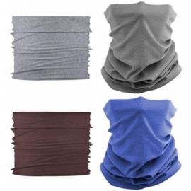 Balaclavas 4 Pcs Women Neck Gaiter Men Magic Face Scarf Mask Head Wrap Bandana Balaclava Unisex - CC197WCZRDX $8.01