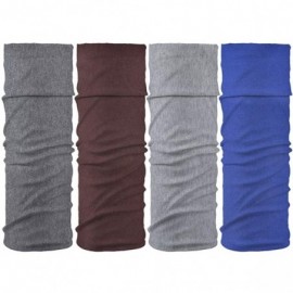 Balaclavas 4 Pcs Women Neck Gaiter Men Magic Face Scarf Mask Head Wrap Bandana Balaclava Unisex - CC197WCZRDX $8.01