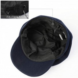 Berets Women Beret Newsboy Hat French Wool Cap Classic Autumn Spring Winter Hats - Navy Blue - C118ARDIUDN $14.33