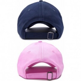 Baseball Caps Mr. and Mrs. Baseball Cap Bride Groom Matching Hats Couples Set - Navy Blue/Pink - CK18RO36ZCY $18.88