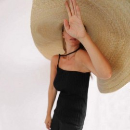 Sun Hats 31.4" Inch Huge Sun Hat UPF 50+ Foldable Straw Hats Cover Full Body Beach Hat for Vacation Holiday Outing - CK1943QC...