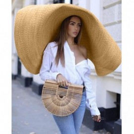 Sun Hats 31.4" Inch Huge Sun Hat UPF 50+ Foldable Straw Hats Cover Full Body Beach Hat for Vacation Holiday Outing - CK1943QC...