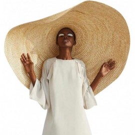 Sun Hats 31.4" Inch Huge Sun Hat UPF 50+ Foldable Straw Hats Cover Full Body Beach Hat for Vacation Holiday Outing - CK1943QC...