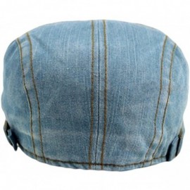 Newsboy Caps Unisex Denim Flat Ivy Gatsby Newsboy Hat Cap - A-light Blue - CO12LY070M7 $8.38