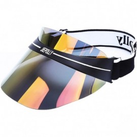 Visors Sun UV Protection Visor- Visor Hat with Adjustable Headband for Outdoor. - Plating-orange - C018GYISRGH $31.86