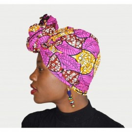 Headbands Ankara Headwrap Long Hair Head Wrap Turban and Scarf Dashiki African Print Kente and Stretch Jersey - CZ18QQDWWDM $...