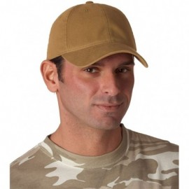Baseball Caps Men's Garment-Washed 6 Panel Cotton Cap - Khaki - CK12DE1XCUX $15.73
