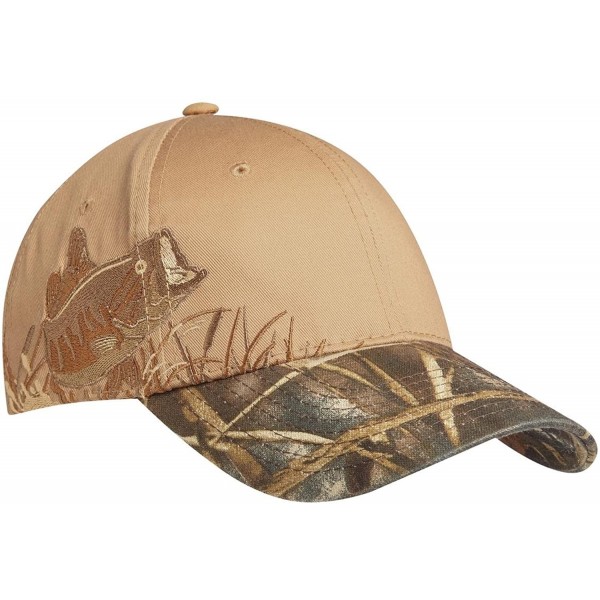 Baseball Caps Men's Embroidered - Realtree Max-5/ Tan/ Bass - CV11QDRVV3L $16.43