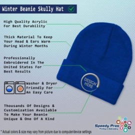 Skullies & Beanies Custom Beanie for Men & Women Sunflower A Embroidery Acrylic Skull Cap Hat - Royal Blue - CJ18ZS26C2Y $18.27