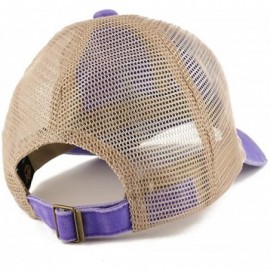 Baseball Caps Texas State Map Embroidered Frayed Bill Trucker Mesh Back Cap - Purple - CH18CX3Y075 $15.09