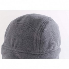 Skullies & Beanies Mens Winter Hat Soft Fleece Daily Beanie Earflap Hat Warm Skull Caps - Dark Gray - CL18KHCNC63 $7.54