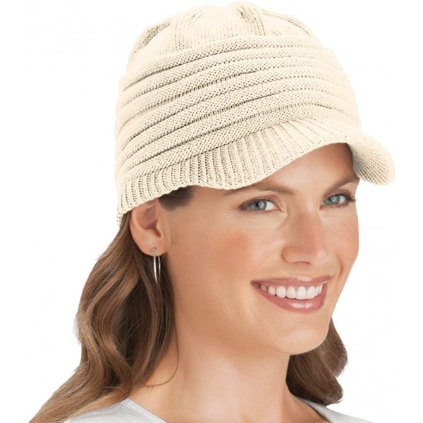 Skullies & Beanies Ribbed Knit Winter Cap - White - C212NR1U4PB $9.52