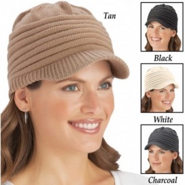 Skullies & Beanies Ribbed Knit Winter Cap - White - C212NR1U4PB $9.52