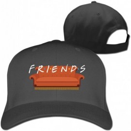 Baseball Caps Unisex Baseball Cap Convenient Friends Tv Show Design Adjustable Mens&Womens Pigment Dyed Hats - Black - CZ18Y9...