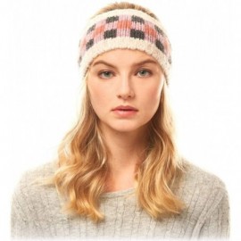 Cold Weather Headbands Me Plus Women Winter Soft Leopard Pattern Fleece Lining Headwrap Headband Ear Warmer - Tile Pattern - ...