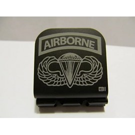 Baseball Caps Airborne Tab & Airborne Wings Laser Etched Hat Clip Black - C5128ZGJNMD $12.02