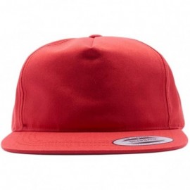 Baseball Caps Yupoong Classic 6502 Unstructured 5 Panel Snapback Hats Vintage Baseball Caps - Red - CP182G3ID9G $7.86