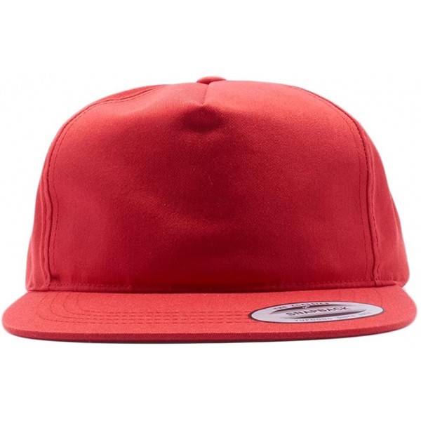 Baseball Caps Yupoong Classic 6502 Unstructured 5 Panel Snapback Hats Vintage Baseball Caps - Red - CP182G3ID9G $7.86
