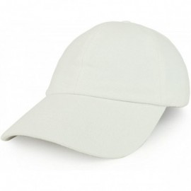 Baseball Caps Plain Ponytail Adjustable Cotton Baseball Cap - White - CO188OAW6UG $11.78