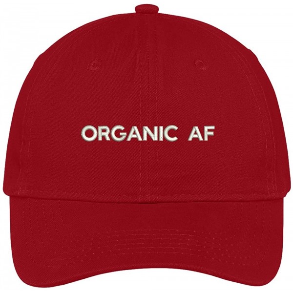 Baseball Caps Organic AF Embroidered Cap Premium Cotton Dad Hat - Red - C9183CIWZA7 $15.44