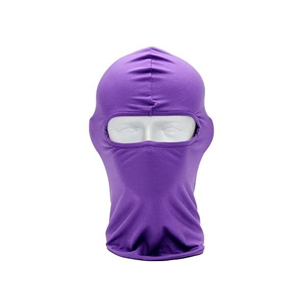 Balaclavas Balaclava Face Mask Windproof Ski Mask Face Cover for Cold Weather - Purple - C211NCKCXED $7.65