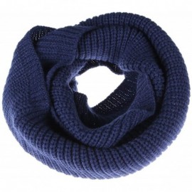 Skullies & Beanies Winter Cable Knit Beanie Hat and Infinity Scarf Set-Men&Women Warm Skull Cap - Dark Blue(beanie&scarf Set)...